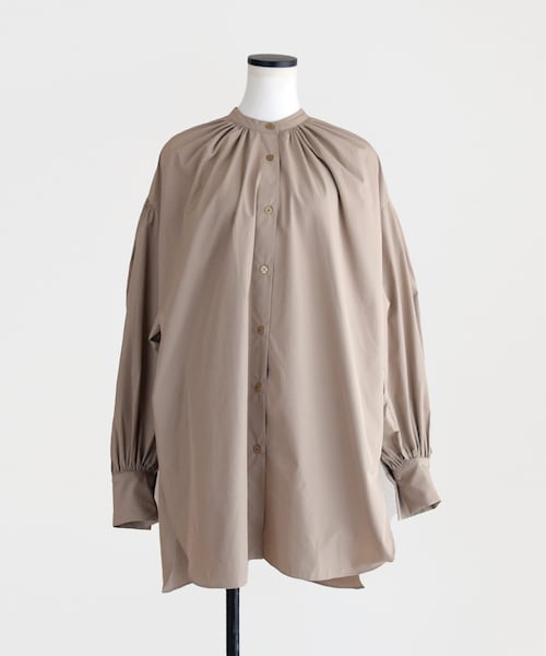 Marient(マリエント)の「プレーンギャザータイプライターBL(シャツ/ブラウス・レディース・ホワイト/ブラック/ベージュ・FREE)」の3枚目の写真