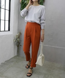 Sheson | センタープレスカラータックパンツ(スラックス)