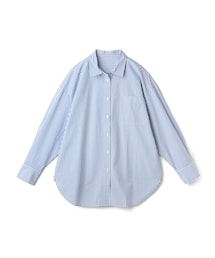 GRL | ストライプラウンドヘムロングシャツ(シャツ/ブラウス)