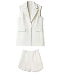 GRL（グレイル）の「バックスリットジレXハイウエストショートパンツセットアップ（セットアップ・レディース）」