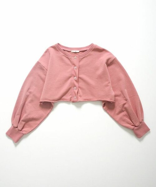 Crisp（クリスプ）の「クロップドカットオフスウェット[c1R3047]（スウェット・レディース・アイボリー/ピンク/イエロー・FREE）」の6枚目の写真