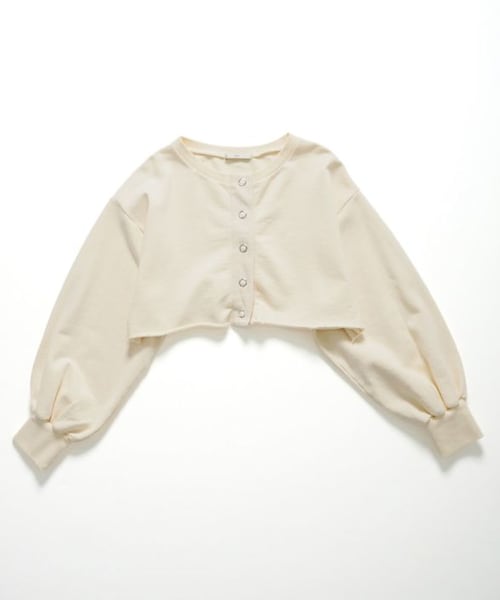 Crisp（クリスプ）の「クロップドカットオフスウェット[c1R3047]（スウェット・レディース・アイボリー/ピンク/イエロー・FREE）」の4枚目の写真