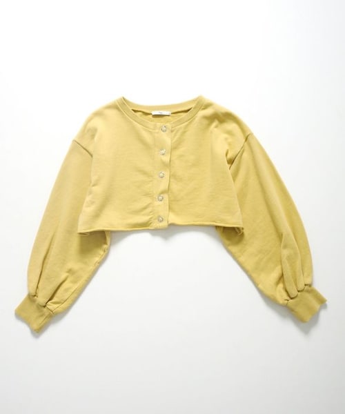 Crisp（クリスプ）の「クロップドカットオフスウェット[c1R3047]（スウェット・レディース・アイボリー/ピンク/イエロー・FREE）」の5枚目の写真