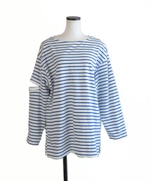 Marient | ボーダースリットロンTEE(Tシャツ/カットソー)