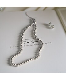 Ops. | Silver925 Ball Chain Necklace PALMYLA Short -パルミラショート-(ネックレス)