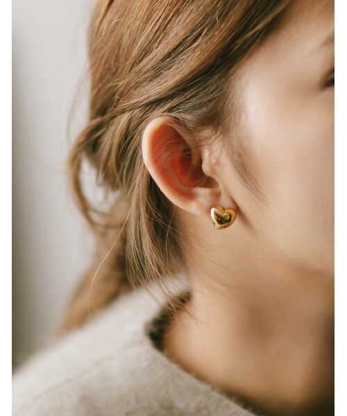 Ops.(オプス)の「Silver925 Macaroons Earrings Palourde -パルルド-(ピアス(両耳用)・レディース・シルバー/ゴールド・ボール/ハート)」の2枚目の写真