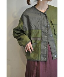 blanc basque | バックサテンブルゾン(ブルゾン)