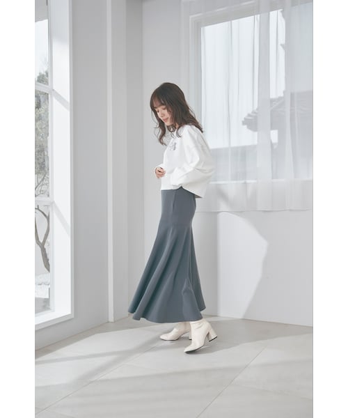 N WITH.（エヌウィズ）の「マーメイドフレアスカート（スカート・レディース・ホワイト/ピンク/グレー・S/M）」の2枚目の写真