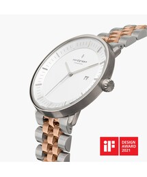 nordgreen（ノードグリーン）の「Philosopher - ホワイトダイヤル シルバーローズゴールド 5リンクブレス（アナログ腕時計・メンズ）」