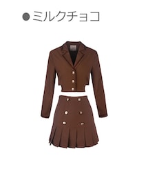 Bobon21 | バックリボン制服LOOKセットアップ-全２色-(セットアップ)