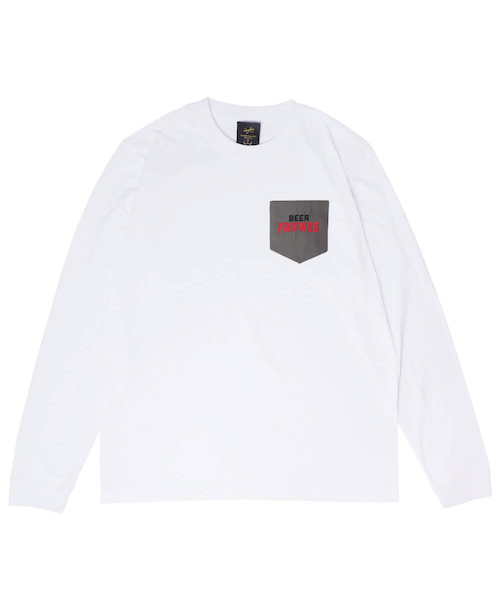 Leyline（レイライン）の「Beer friend l/s tee（Tシャツ/カットソー・レディース・ホワイト・M/L/XL）」の2枚目の写真