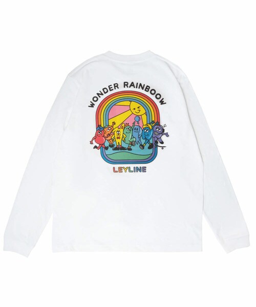 Leyline(レイライン)の「Wonder rainbow l/s tee(Tシャツ/カットソー・レディース・ホワイト・M/L/XL)」の1枚目の写真