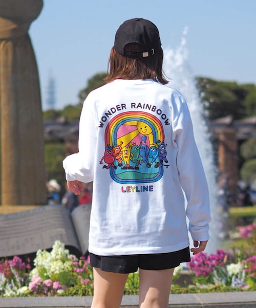 Leyline(レイライン)の「Wonder rainbow l/s tee(Tシャツ/カットソー・レディース・ホワイト・M/L/XL)」の5枚目の写真