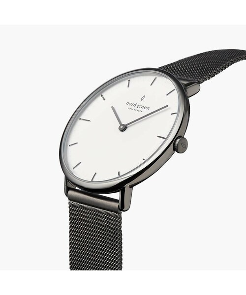 nordgreen(ノードグリーン)の「Native - ホワイトダイヤル メッシュストラップ(アナログ腕時計・レディース・シルバー/ローズゴールド/ゴールド/ガンメタル・32mm/28mm/36mm/40mm)」の4枚目の写真