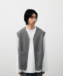 LIDNM | LIGHT TWEED LINING VEST(ベスト)