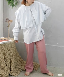 Sheson | ビックカラーレイヤードストライプブラウス(シャツ/ブラウス)