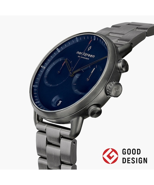 Nordgreen クロノグラフ 腕時計 ブルー Pioneer(パイオニア)ノード
