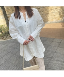 copine | ボタンデザインオーバーサイズシャツ(シャツ/ブラウス)