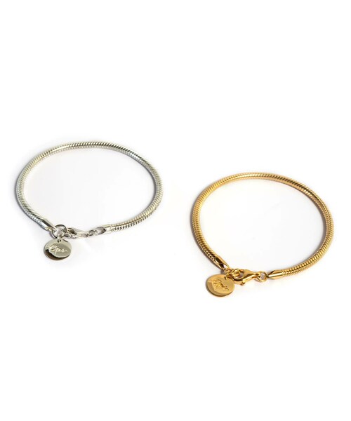 Ops.（オプス）の「Silver925 Thick Snake Chain Bracelet -べネックバルキー ブレスレット-（ブレスレット・レディース・シルバー/イエローゴールド・ONE SIZE）」の3枚目の写真