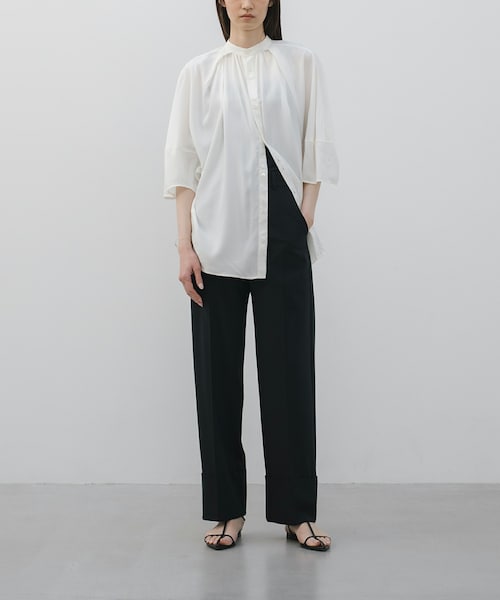 SIWEM（シウム）の「HORSETAIL PANTS（スラックス・レディース・ブラック・XS/S/M）」の3枚目の写真