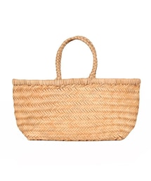 Baginning | 自然色 本革 上質 カジュアル レザーメッシュトートバッグ レザー籠バッグ(トートバッグ)