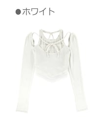 Bobon21 | レースドッキングスリムインナートップス-全１色-(シャツ/ブラウス)