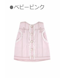Bobon21 | Sweetガーリーデニムタイトミニスカート-全２色-(デニムスカート)