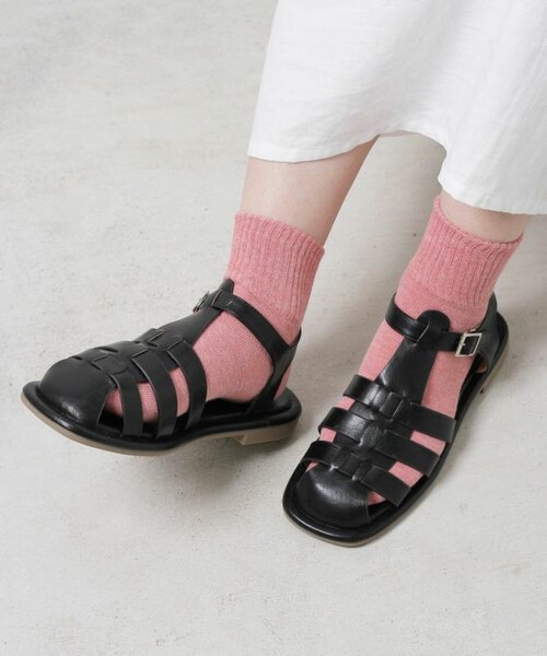 Crisp（クリスプ）の「グルカサンダル[c3k3004b]（サンダル・レディース・ブラック/アイボリー・37/38）」の1枚目の写真
