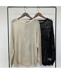 copine | メッシュ編み長袖トップス(2color)(ニット/セーター)
