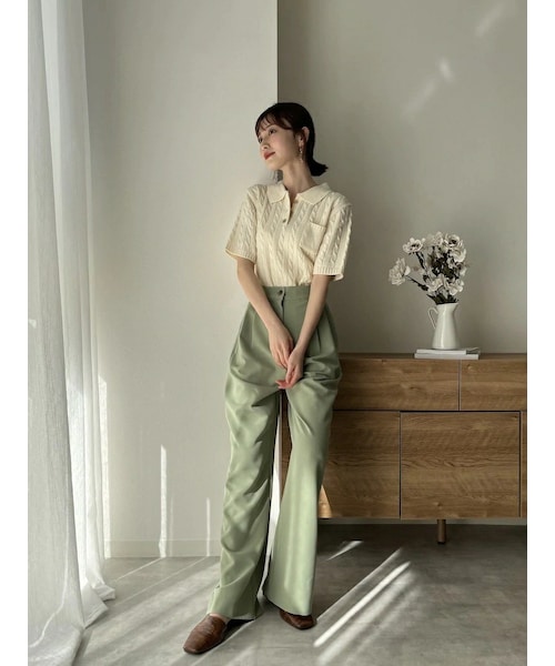 neam（ニーム）の「WAIST RIBBON PANTS（スラックス）」 - WEAR