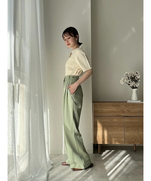 neam（ニーム）の「WAIST RIBBON PANTS（スラックス）」 - WEAR
