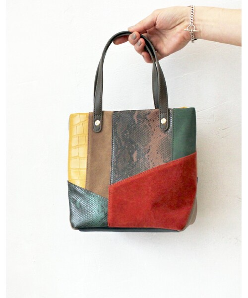 HALIN（ハリン）の「HALIN(ハリン) ペインティングミニトート（トートバッグ・レディース・その他/ブラウン・Free）」の2枚目の写真