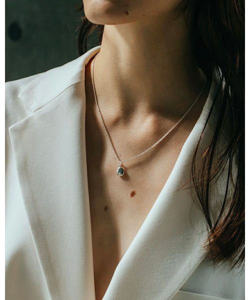 Scat（スキャット）の「"Bean" necklace (SILVER)（ネックレス・レディース・シルバー・チェーン: 約45cm）」の4枚目の写真