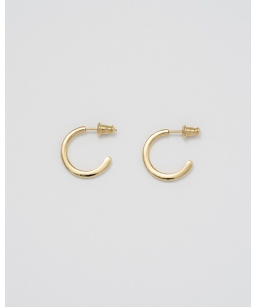 Scat（スキャット）の「"Proto" hoop pierce（GOLD/両耳用）（ピアス（両耳用）・レディース・ゴールド・内径: 約12mm 線径: ポスト付近約2.0mm・先端約2.5mm ポスト線径: 0.75mm）」の3枚目の写真