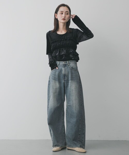 SENSE OF PLACE by URBAN RESEARCH（センスオブプレイスバイアーバンリサーチ）の「スタッズフラットシューズ（パンプス・レディース・BLACK/BEIGE・S/M/L）」の17枚目の写真