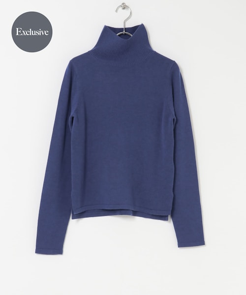 THE GOODLAND MARKET(ザグッドランドマーケット)の「『別注』MIDIUMISOLID×THE GOODLAND MARKET turtle neck PO(ニット/セーター・レディース・Gray/brown/blue・FREE)」の3枚目の写真