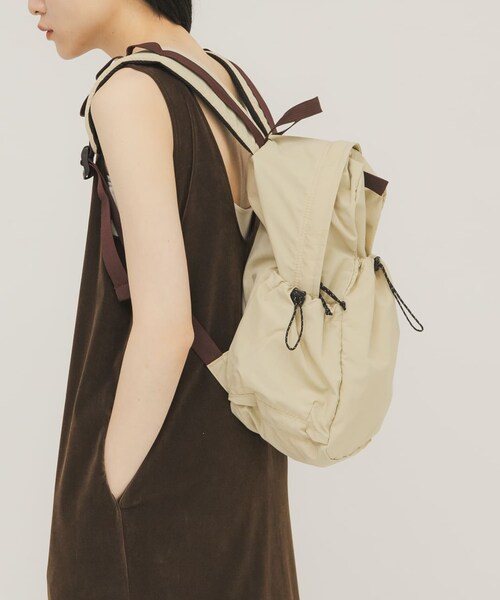 KBF（ケイビーエフ）の「アウトポケットナイロンバックパック（バックパック/リュック・レディース・PINK/BEIGE/BLACK・One）」の18枚目の写真