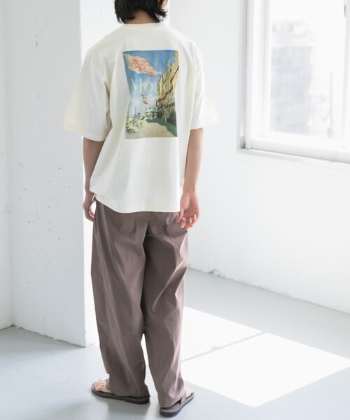 URBAN RESEARCH DOORS(アーバンリサーチドアーズ)の「FORK&SPOON Monet art t-shirts(Tシャツ/カットソー・メンズ・OFF/NAVY・4/5)」の9枚目の写真