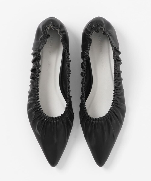 SENSE OF PLACE by URBAN RESEARCH（センスオブプレイスバイアーバンリサーチ）の「ギャザーフラットシューズ（バレエシューズ・レディース・BLACK/IVORY/SILVER・S/M/L）」の20枚目の写真