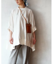 KAMILI | KAMILi(カミリ) リネンレーヨンボリュームギャザーブラウス(シャツ/ブラウス)