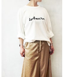 L'Ancre | L'Ancre (アンカー）カレッジロゴBIGロンT(Tシャツ/カットソー)