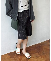 L'Ancre | L'Ancre (アンカー）ピンストライプ ショーツ(その他パンツ)