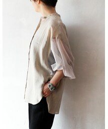 L'Ancre | L'Ancre (アンカー)リネンオリエンタルバルーンシャツ(シャツ/ブラウス)