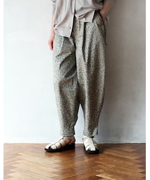 L'Ancre | L'Ancre (アンカー）レオパードエッグパンツ(チノパンツ)