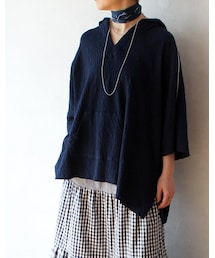 L'Ancre | L'Ancre (アンカー）ケーブルジャガードメキシカンパーカー(パーカー)