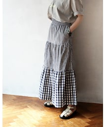 L'Ancre | L'Ancre (アンカー）ギンガムティアードロンパーススカート(スカート)