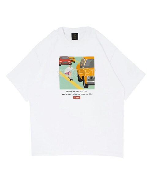 Leyline(レイライン)の「street smith tee(Tシャツ/カットソー・レディース・ホワイト・M/L/XL)」の1枚目の写真
