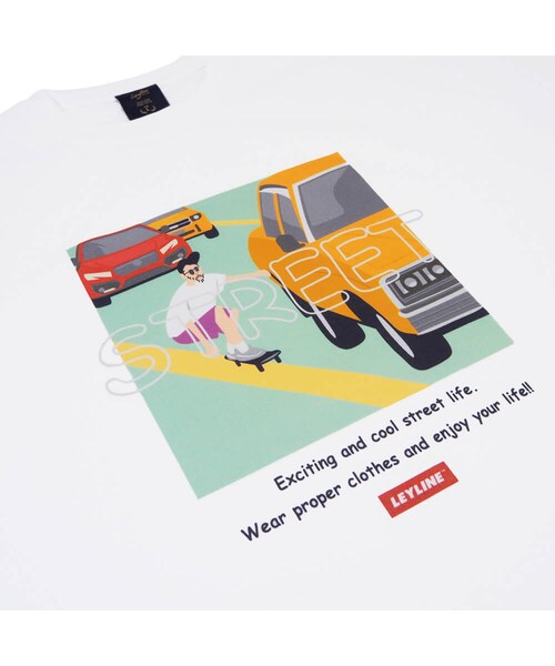 Leyline(レイライン)の「street smith tee(Tシャツ/カットソー・レディース・ホワイト・M/L/XL)」の2枚目の写真