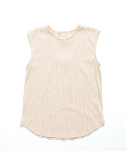 Crisp（クリスプ）の「バックオープンスラブTシャツ[c1R3051]（Tシャツ/カットソー・レディース・ベージュ/グリーン/ピンク・FREE）」の4枚目の写真