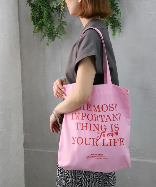 Sheson（シーズン）の「ロゴカラートートバック（トートバッグ・レディース・オレンジ/ピンク/イエロー・F）」の3枚目の写真